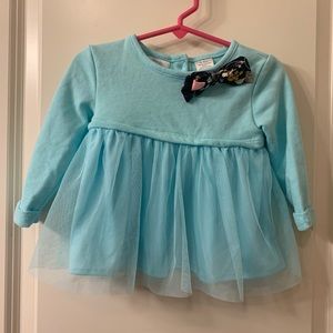 EUC Koala Baby 9-12 Month Light Blue Dress with Tulle Skirt